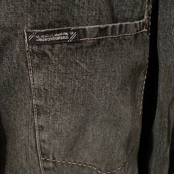 Vintage Marithe Francois Girbaud Men's Black Denim Jean Shirt Jacket Size XXL - Picture 3 of 9